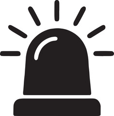 Incident Response Siren and Data Alert Vector Icon