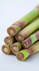Close Up Stacked Lemongrass Stems