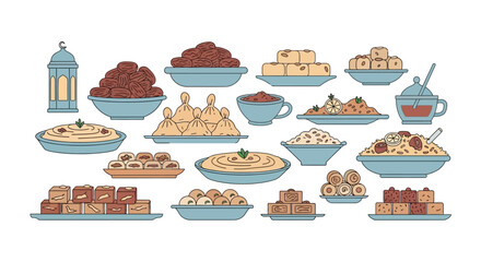 Assorted Delicious Brownie Varieties on a Buffet Display