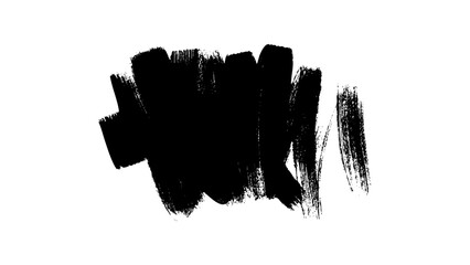 Obraz na płótnie Canvas Abstract ink blob, grunge art. Black paint stroke texture. Hand drawn vector isolated illustration