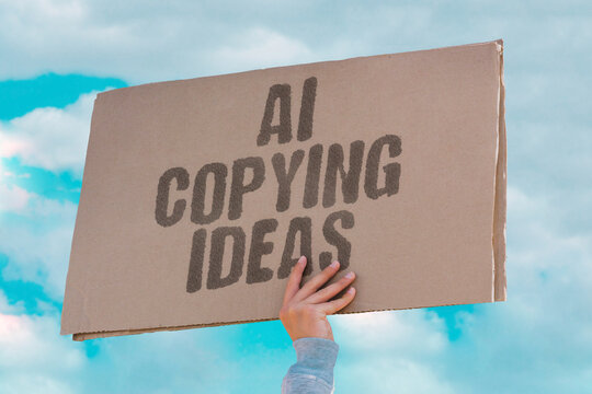 "AI Copying Ideas" Intelligence replicates concepts today. AI. COPYING. INTELLIGENCE. REPLICATES. CONCEPTS.