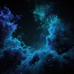 Obraz premium Abstract Digital Art Displaying Glowing Particle Clouds