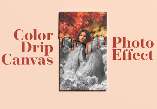 Color Drip Canvas Photo Effect