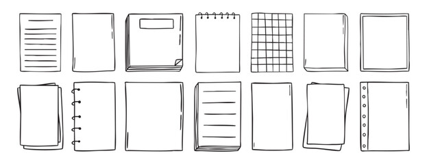 Notepad hand drawn paper note to do list doodle