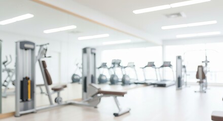 Fototapeta premium Bright and Inviting Wellness Center with Modern Fitness Equipment and Relaxing Atmosphere for All