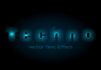 Digital Techno Particle Text Effect