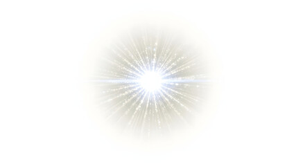 Fototapeta premium Glowing dandelion on black background