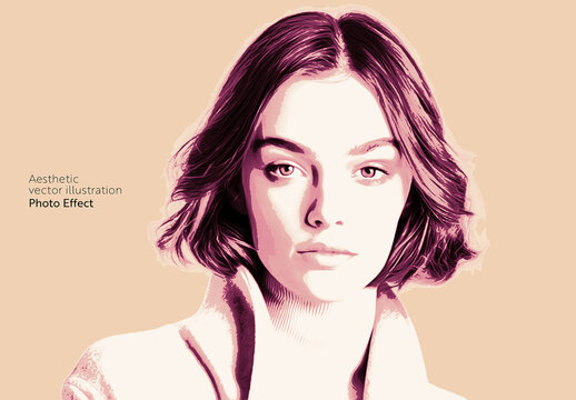 Aesthetic Vector Illustration Photo Effect