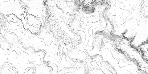 Obraz premium Detailed topographic map contour lines and stippled texture representing terrain elevation and land topography