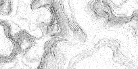 Abstract topographic contour lines in grayscale creating a textured pattern