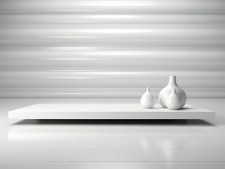 White Studio Background with Natural Light for Presenting Products