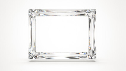 A large rectangular crystal or glass object with faceted edges