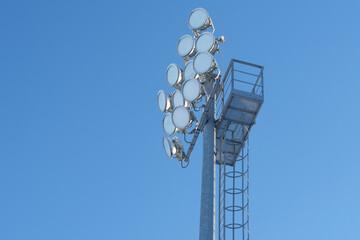 stadium light tower with lamps © talavietis
