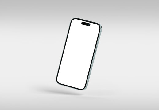 PARIS - France - October 29, 2025: Apple Iphone 17 silver color. 3D rendering isolated smartphone with shadow floating on white Mockup