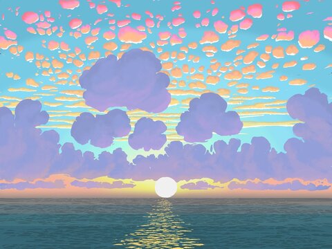 งานศิลปะที่ไม่มีชื่อ Impression sunrise 2  procreat painting png file size 12 mp 4000 x 3000 px 2400dpi