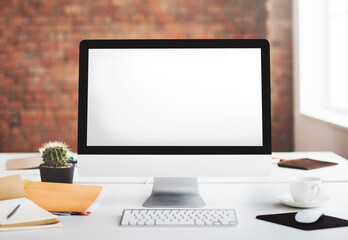 Fototapeta premium Computer screen png mockup, transparent design