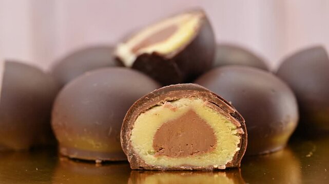  video of marzipan chocolates
