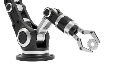 Robotic Arm Grabbing a Gear