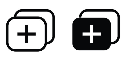 Fototapeta premium Two add or create icons.