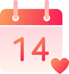 Valentine Gradient Calendar Icon