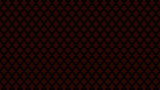 Elegant dark red pattern on black background for design