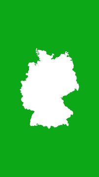 Germany map animation of with single line after filling white color. Full HD. 4K