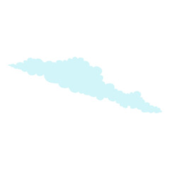 Obraz premium Simple Light Blue Cartoon Cloud