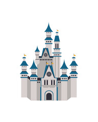 Fototapeta premium Fantasy Royal Castle Logo Design – Transparent PNG