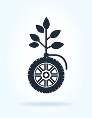 Symbolic Representation of Environmental Sustainability and Automotive Industry.