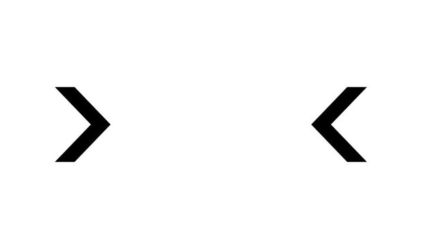 Inward Pointing Chevron Arrows Animation.