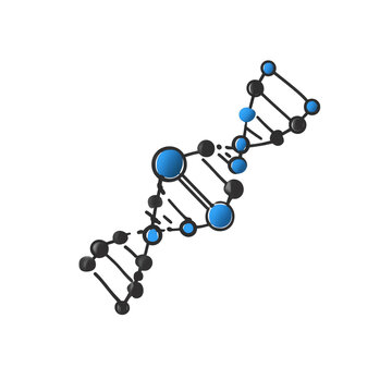 A captivating illustration of a DNA double helix model, showcasing its intricate design and vibrant colors.