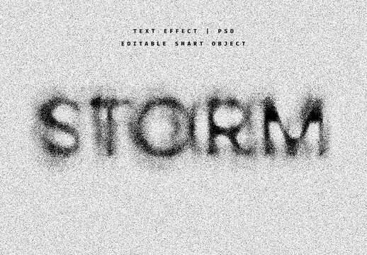 Shifted Blurred Halftone Text Effect