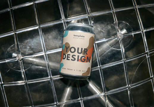 Mockup Of Customizable Beverage Can