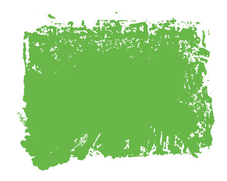 Gr&uuml;ner Farbfleck mit ungleichm&auml;&szlig;igem Rand als Markierung mit Textfreiraum