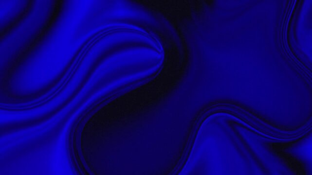 Abstract Deep Blue Silk Liquid Waves Animation with Luxury Fluid Motion and Smooth Gradient Texture Background for Creative Projects