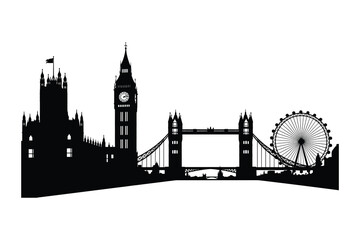 Fototapeta premium london City Silhouette
