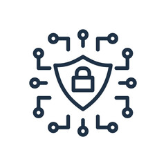Digital Security Shield Icon