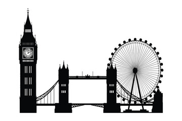 Fototapeta premium london City Silhouette