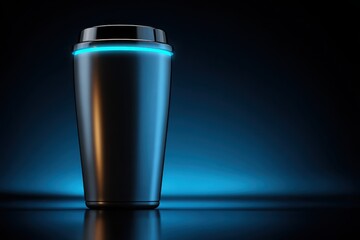 Modern insulated travel mug with led light