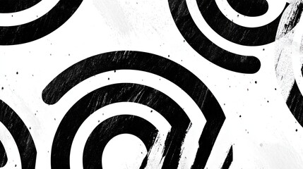Abstract Black And White Patterned Background
