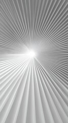 Fototapeta premium Grey and white radiating lines creating a futuristic optical illusion perspective