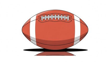Fototapeta premium Close-Up of an American Football with Laces and Panel Design for Sports Content