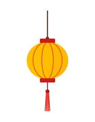 Vibrant Yellow Chinese Lantern Illustration for Festive Celebrations.