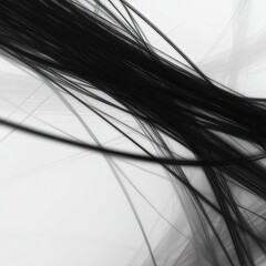 Abstract Black And White Design With Lines