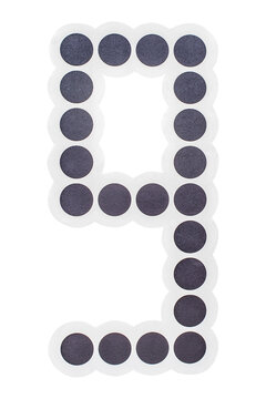 Number nine creative icon design sticker