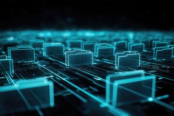 Abstract Digital Data Visualization Pattern