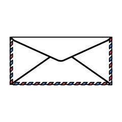 A set of vector icons featuring an open envelope with a blank paper letter and a closed mail message symbol for business web communication and correspondence design