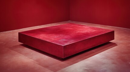 Red Glittering Platform Display