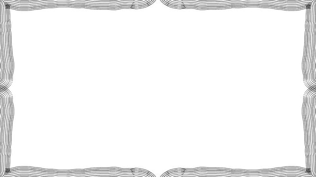 Choppy Black Border on White Background Animation Video