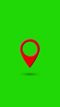 3D Location pointer animation. Full HD. 4K